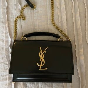 YSL black and gold crossbody bag